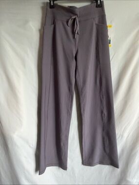 32 Degrees Women's Lavender Gray Wide-Leg Drawstring Track Pants